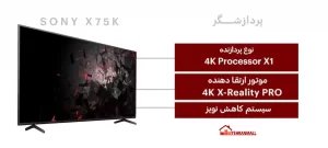 پردازشگر تلویزیون سونی 55X75K