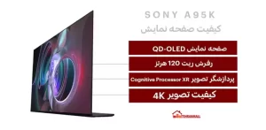 کیفیت صفحه نمایش تلویزیون سونی 55A95K